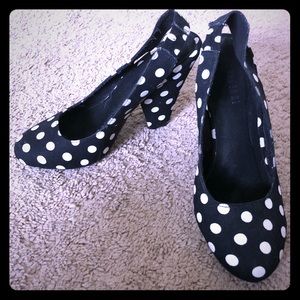 Polka dot heels